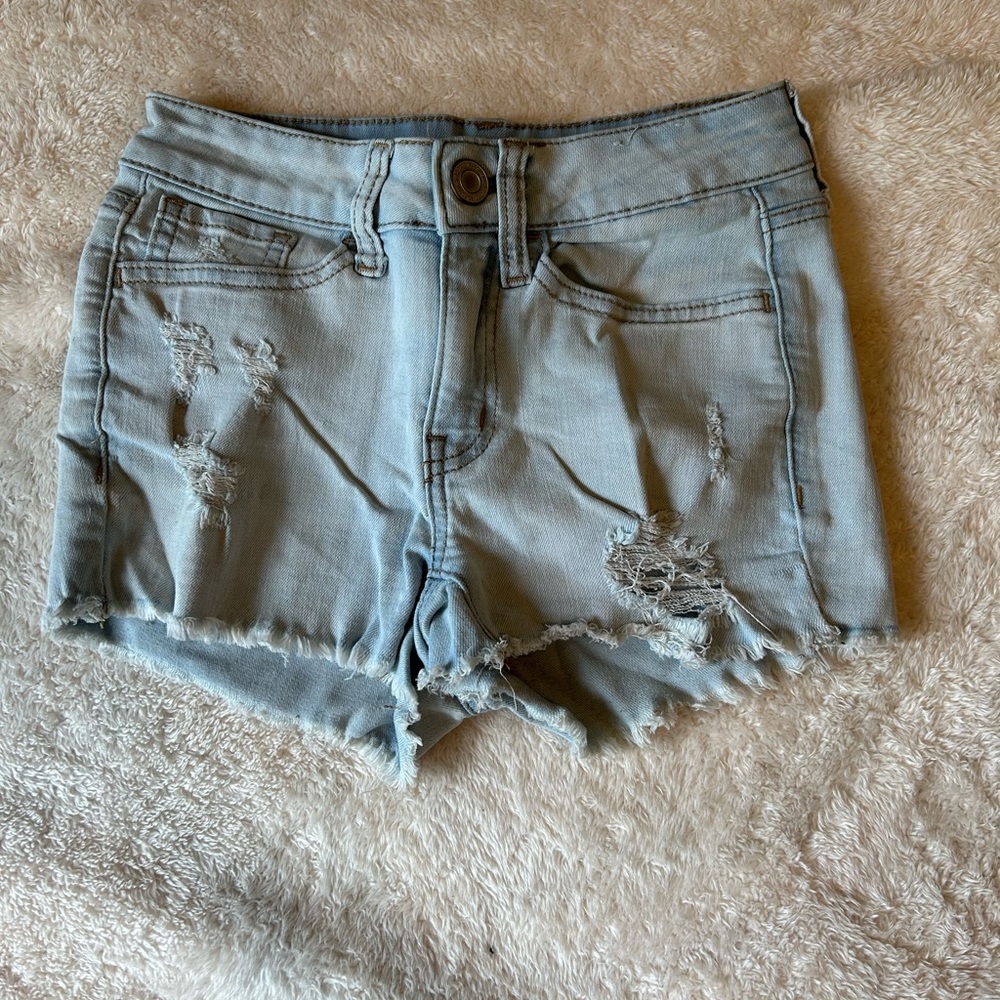 Teens size 0 light wash shorts